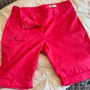 Greg Norman Collection Hot Pink Women's Cargo Shorts
